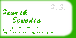 henrik szmodis business card